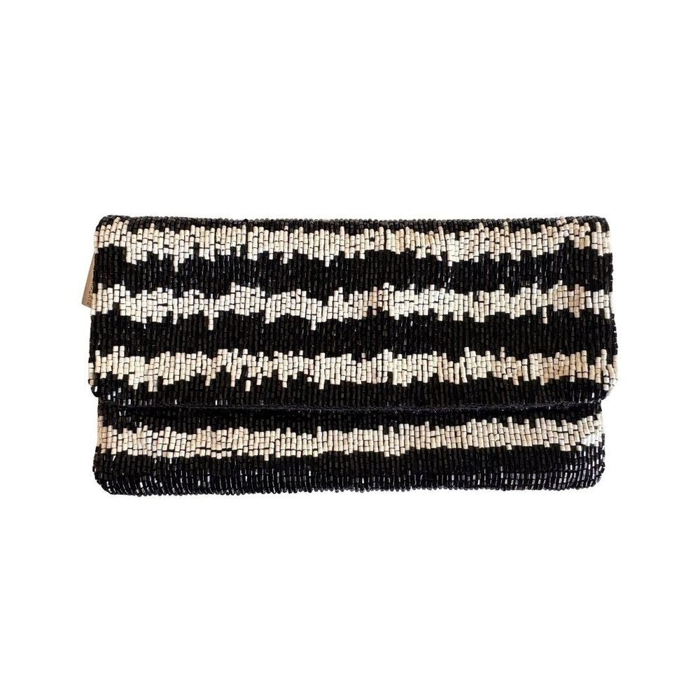 BCBGMAXAZRIA - Beaded Fold-Over Clutch